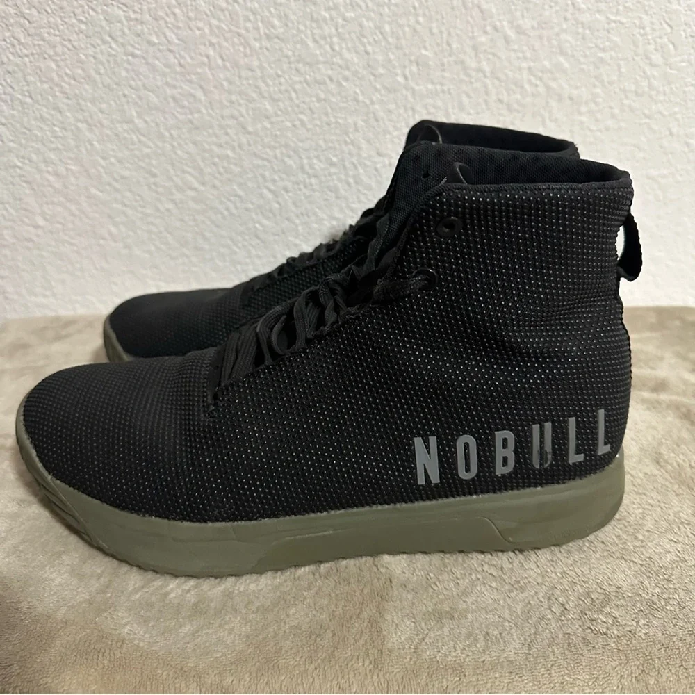 NoBull Green Black High Top Gym Trainers Sports Shoes Sneakers Mens Size 10.5 - Picture 4 of 7